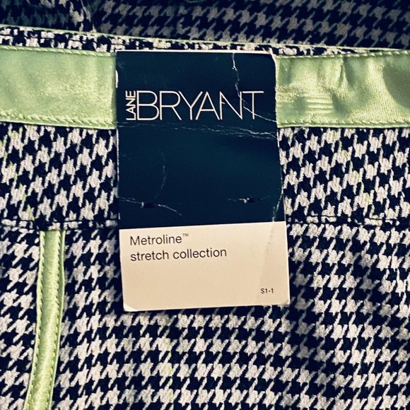 💎 NWT Lane Bryant Pleated Houndstooth Skirt 14 - Picture 4 of 5